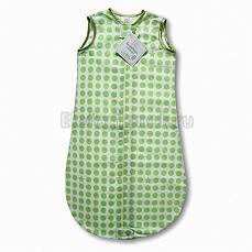 SwaddleDesigns TOG 0.7 zzZipMe Sack 6-12 M - Organic Flannel KW Dots & Stars